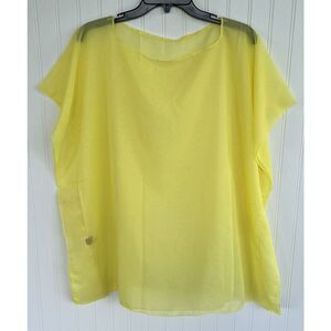 Gena Accessories Sheer Blouse Women’s One Size Fits Most Yellow Cottage Core